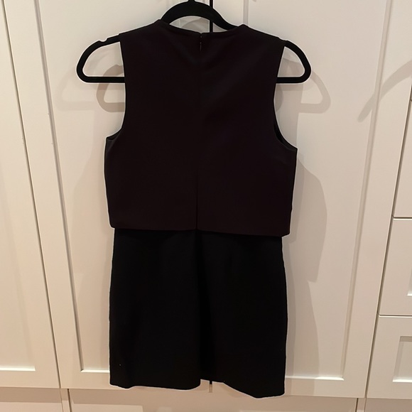 Tibi Black Lace-Up Grommet Wool Dress Sz 2 - Picture 4 of 5